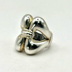 Lagos Custom Double Buckle Sterling Silver Ring Size 7